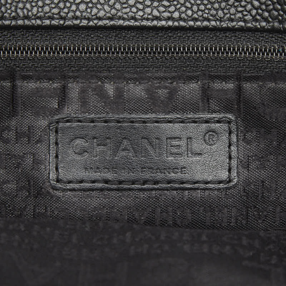 CHANEL Black Caviar Leather Tote Bag - Picture 10 of 11
